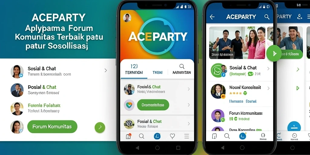 Tampilan antarmuka ACEPARTY yang ramah pengguna dan intuitif.