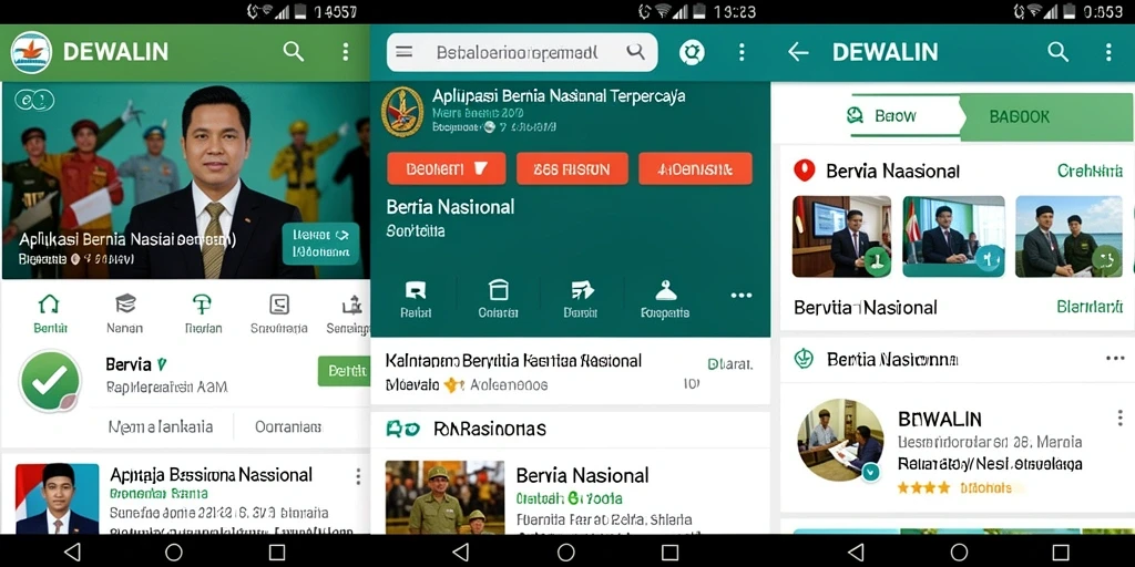 Antarmuka DEWALIN menampilkan berbagai berita nasional terkini.