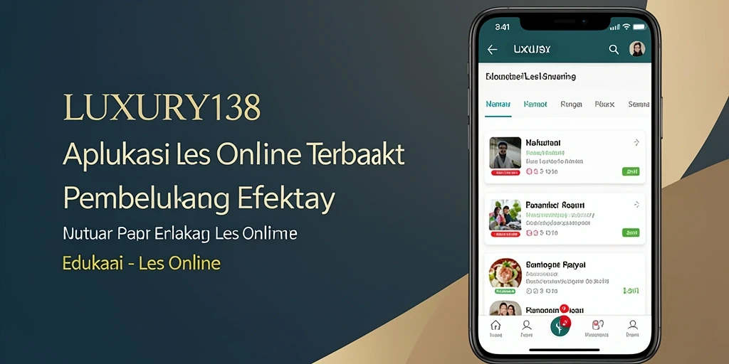 Tampilan antarmuka aplikasi Les Online yang interaktif dan user-friendly.