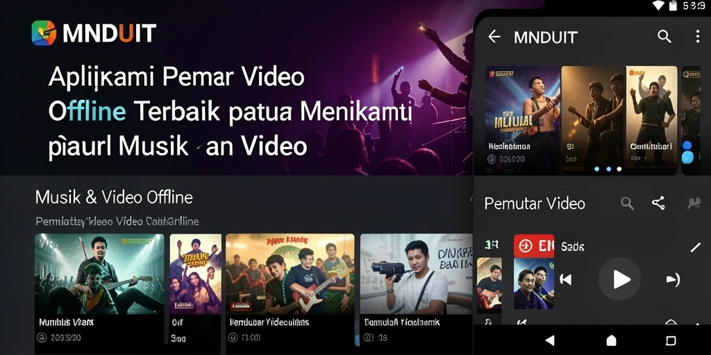 Antarmuka MNDUIT yang sederhana dan efektif untuk Pemutar Video Offline.