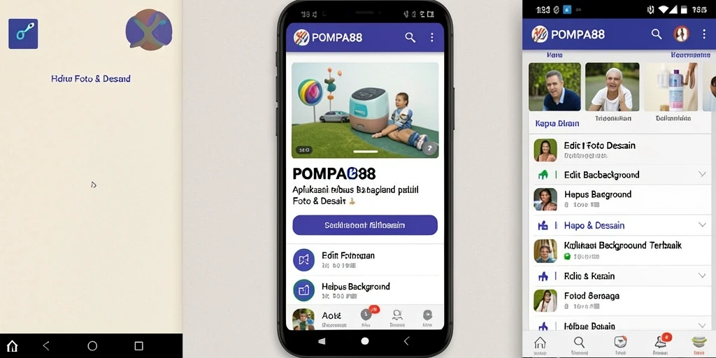 Antarmuka POMPA88 yang sederhana untuk hapus background.