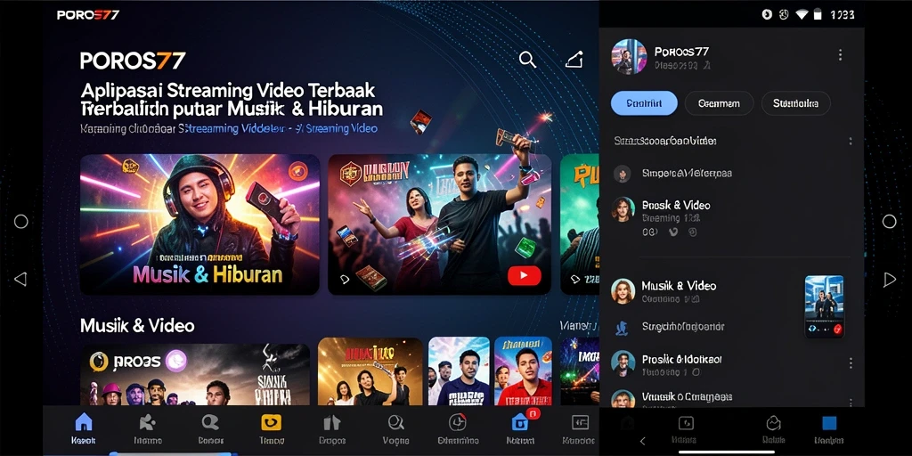 Antarmuka POROS77 yang intuitif untuk Streaming Video.