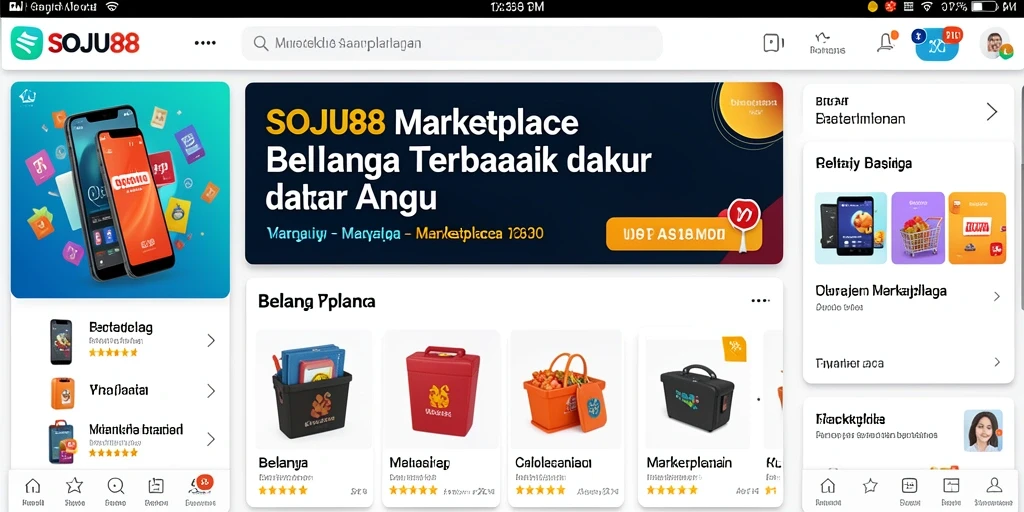 Antarmuka SOJU88 yang mudah digunakan untuk belanja online.
