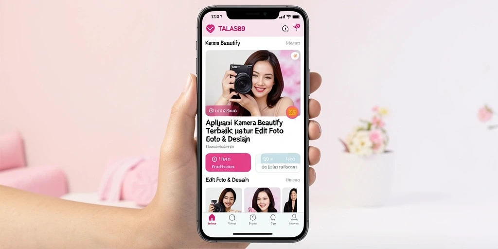 Antarmuka pengguna TALAS89 yang intuitif untuk editing foto.