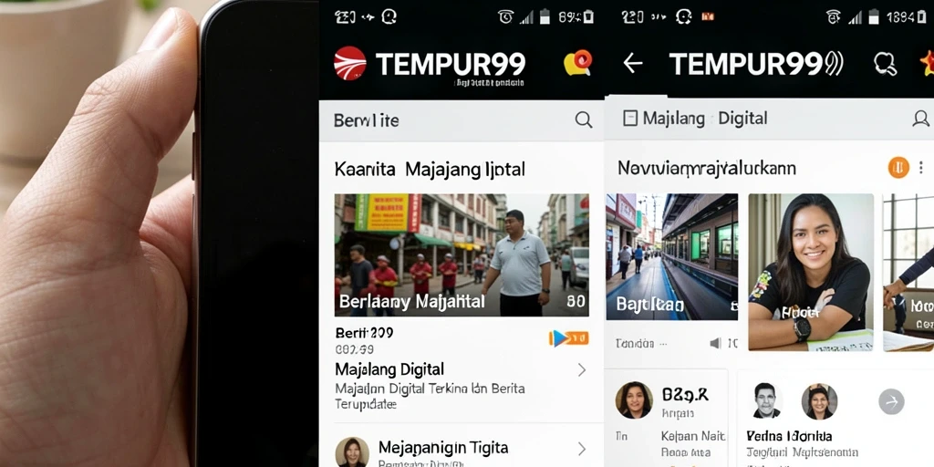 Antarmuka aplikasi TEMPUR99 yang modern dan informatif.