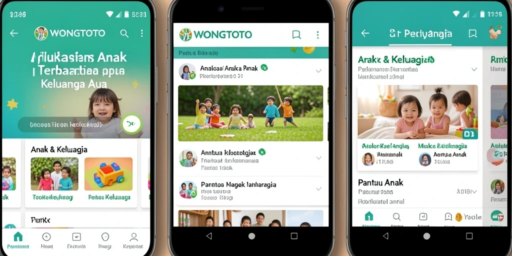 Antarmuka WONGTOTO yang intuitif untuk memantau anak.