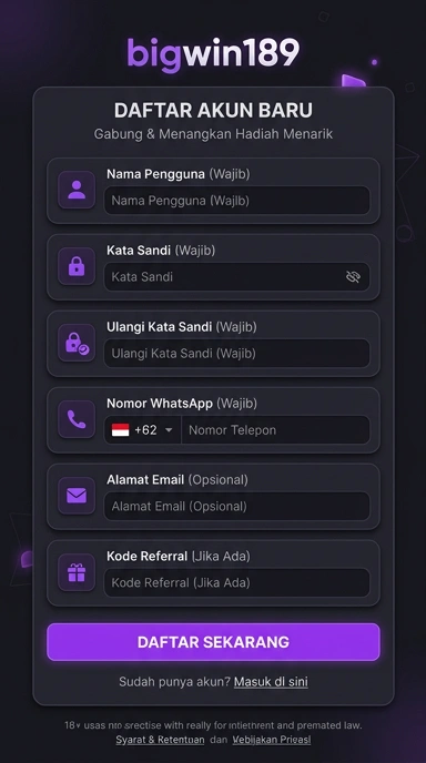 Cara Mudah Registrasi Akun Bigwin189 untuk Android